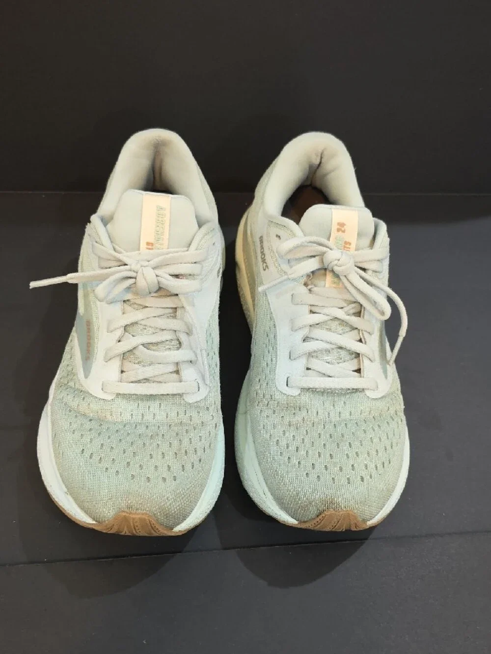 Brooks Adrenaline GTS 24 Women's Shoes - Sage Green with Beige Accents Size 8.5